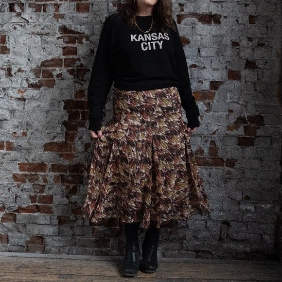 Ruby Rd Multi Colored Neutral Flowy Skirt - Picture 6 of 7